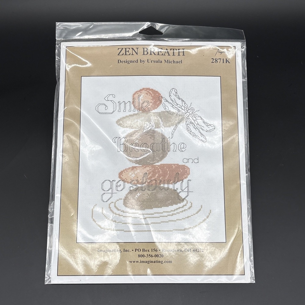 Imaginating Zen Breath Cross Stitch Kit Ursula Michael Stacked Stones 2871K